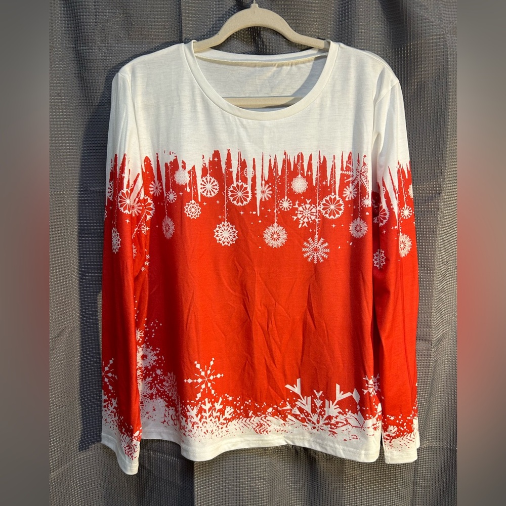 Christmas/Winter Snowflake Long Sleeve Shirt
